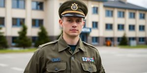 Ylikersantti univormussa Puolustusvoimien tiloissa.